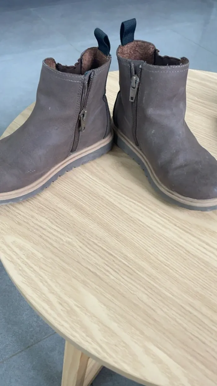 Bottines marron H&M – Taille 31 - photo numéro 2