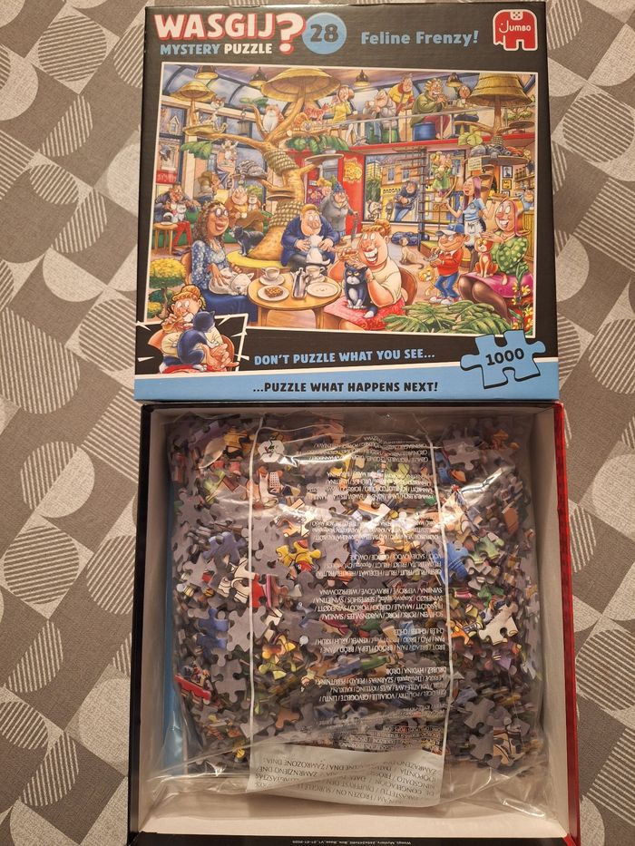 Wasgij, Feline frenzy. Puzzle 1000 pièces. Jumbo - photo numéro 2