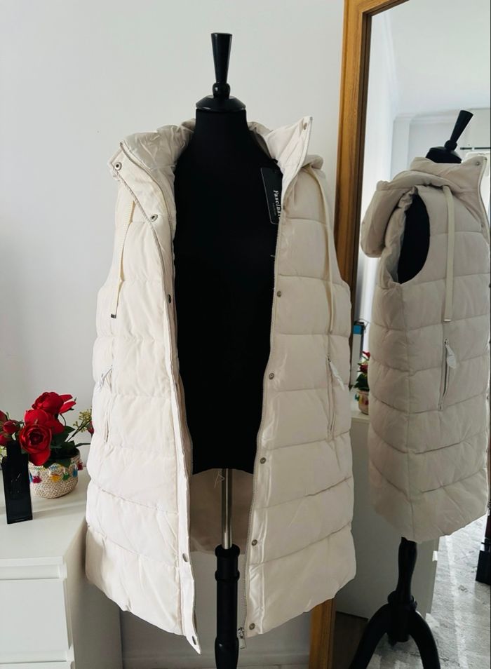 🧥 Doudoune sans manches crème - photo numéro 4