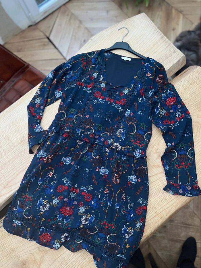 Robe femme taille 36 38 S M marque kilky fleurs voilage • - photo numéro 5