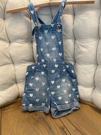 Salopette short en jean 
