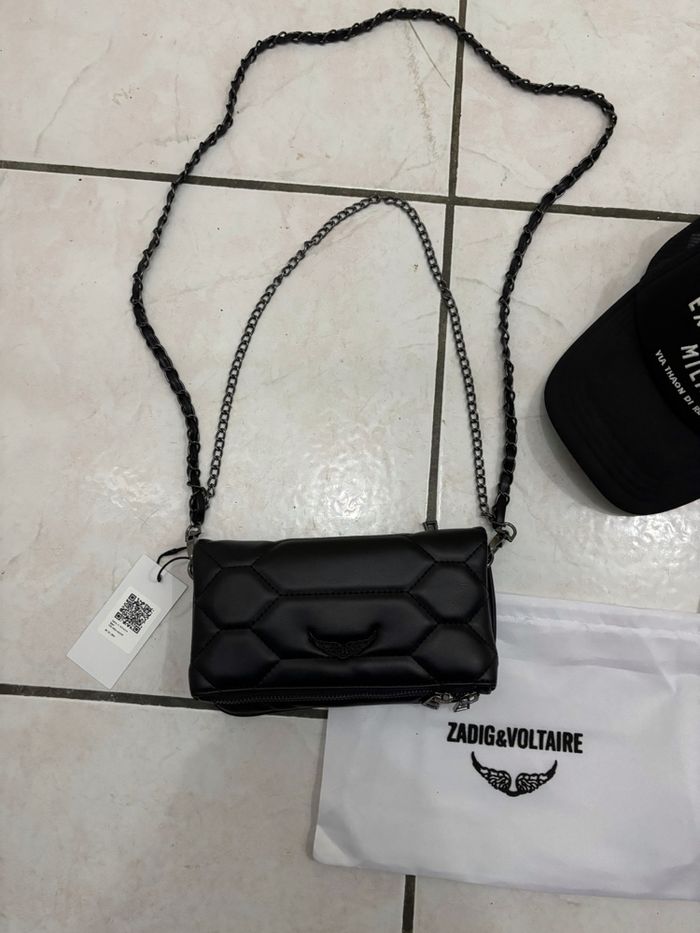 Sac Pochette Zadig et voltaire Nano Rock matelassé noir - photo numéro 1