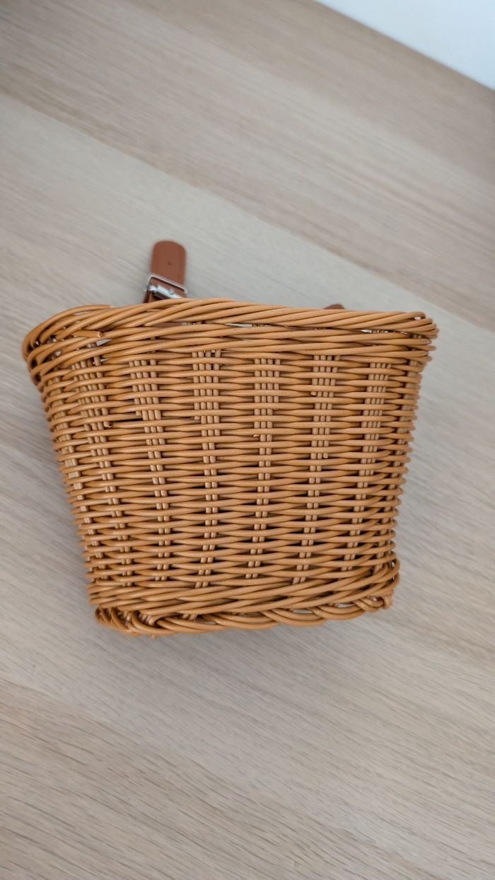 Petit panier de vélo trotinette enfant imitation rotin - photo numéro 2