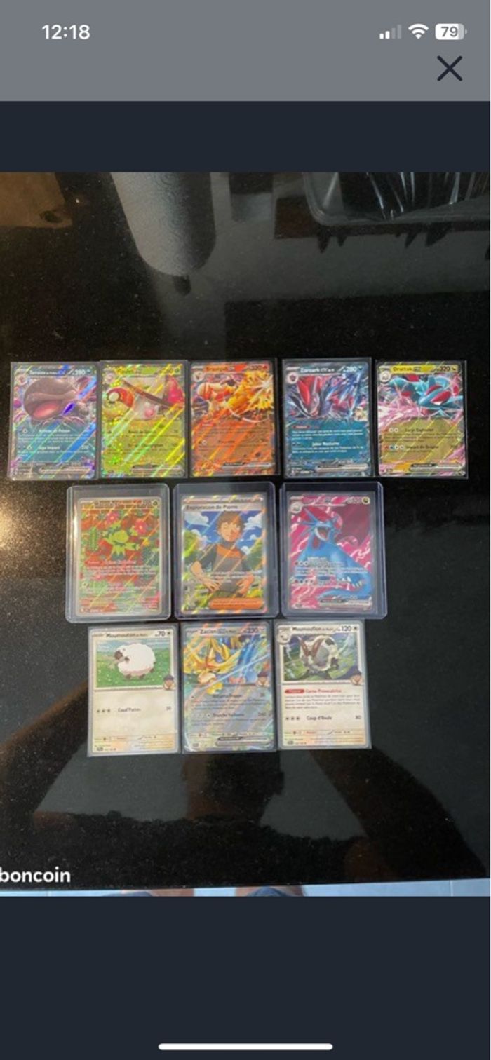 Lot de 11 cartes AR EX Full art EV09 aventure ensemble