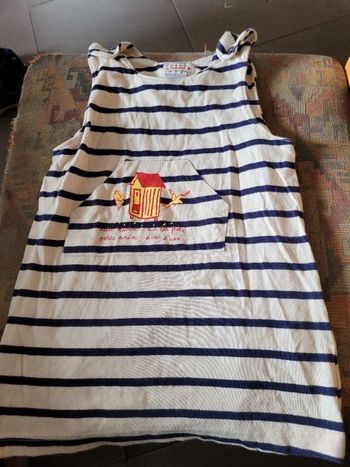 Robe 2 ans petit navire sur les flots matelot