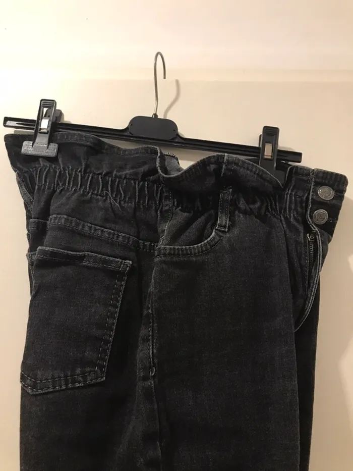 Pantalon boy Friends ves-gon jeans élastiques sur la taille noire taille 44 - photo numéro 7