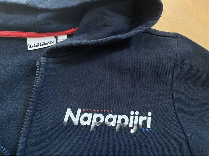 Gilet zippé à capuche marine - Napapijri - 16ans - photo numéro 3