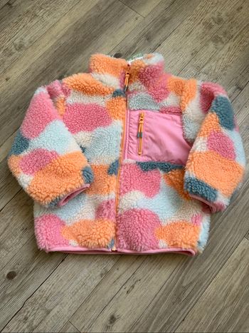 Veste Teddy camouflage rose orange h&m 2/4 ans