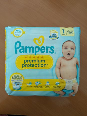 Paquet 24 couches Pampers premium protection Taille 1