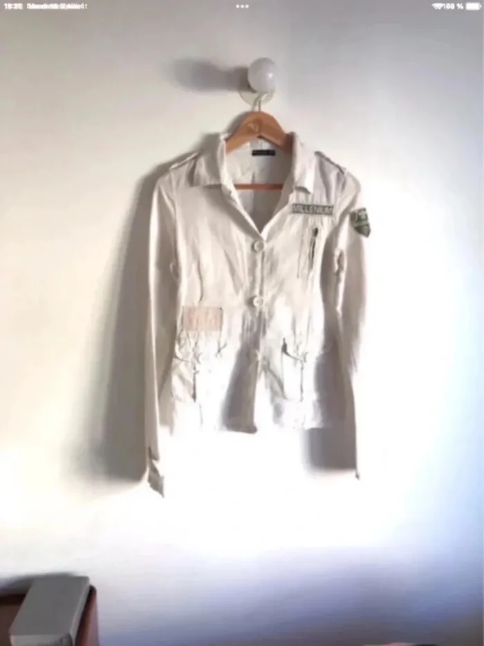 Veste en lin et coton blanche J&S Millenium taille 34/36 - photo numéro 2