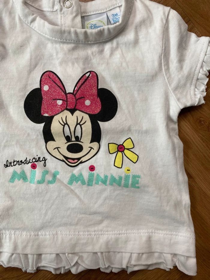 T-shirt manches courtes 3 mois Minnie de Disney - photo numéro 2