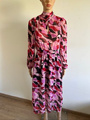Robe longue rose neuve à manches longues Morgan taille 36 (valeur 90€)