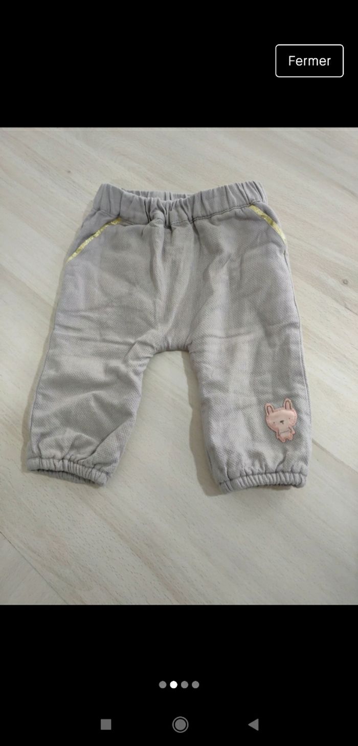 Lot 2 pantalons fille 6 mois - photo numéro 2