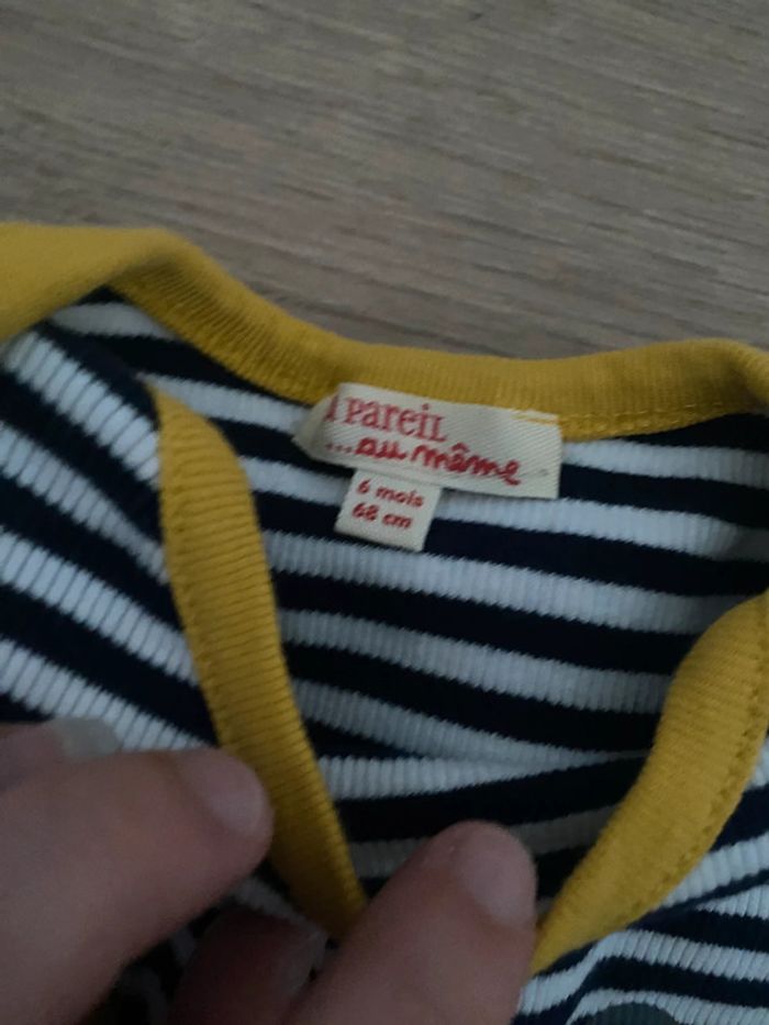 Ensemble t-shirt manches longues et pantalon DPAM 6 mois - photo numéro 4