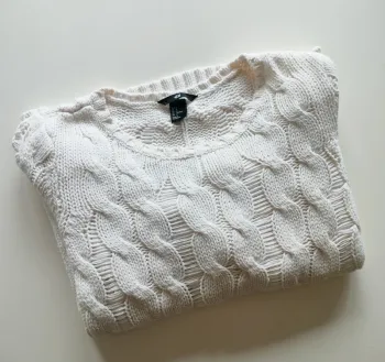Pull blanc/crème H&M M
