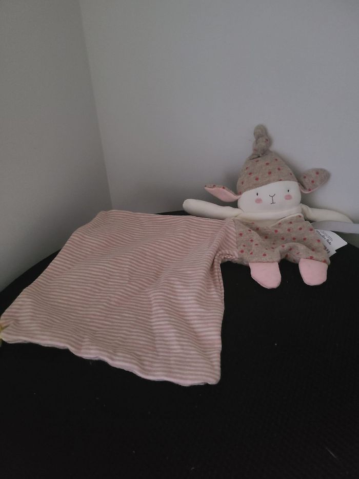 Lapin MOULIN ROTY "Lulu" doudou Les Petits Dodos non utilisé - photo numéro 2