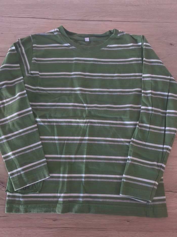 Tee-shirt manches longues 10 ans rayé - photo numéro 2
