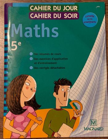 Cahier du Jour/Cahier du Soir, Maths 5e (Collège) -