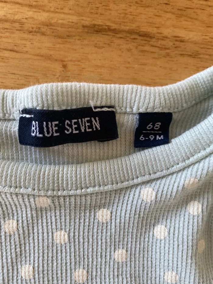 Robe vert blanc 6/9 mois - photo numéro 2