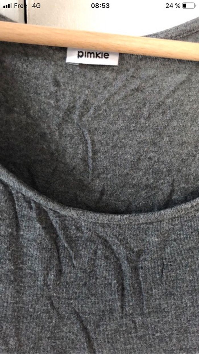 T-shirt gris Pimkie - photo numéro 3
