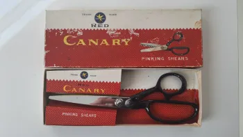 Ciseaux à cranter vintage "Red Canary"