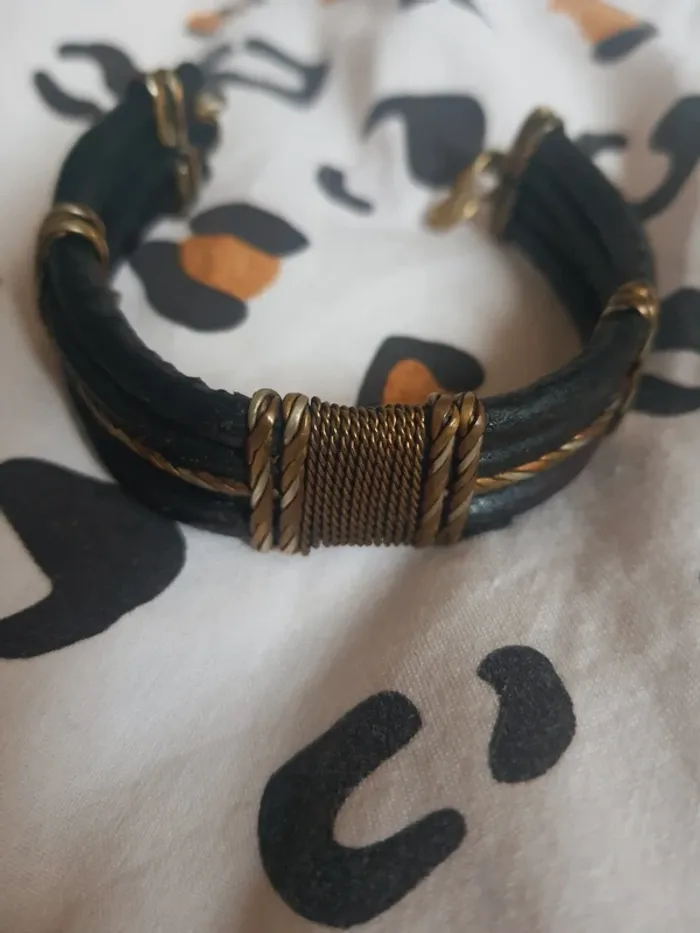 Bracelet cuir métal - photo numéro 3