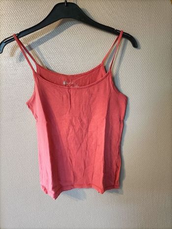 Débardeur uni rouge corail