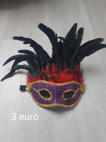 Masque à plumes Carnaval