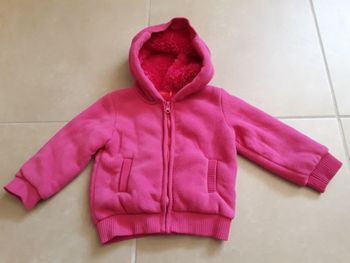 Manteau polaire rose fuschia fille 2 ans TISSAIA NEUF
