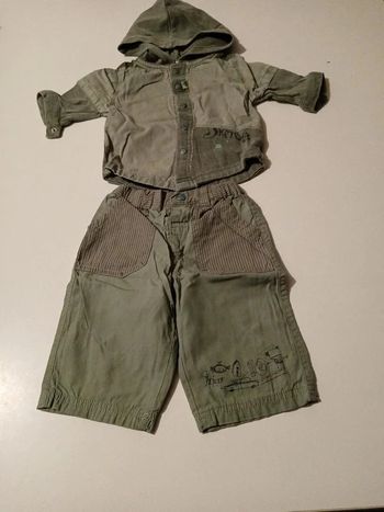 Ensemble léger Kaki T 3 mois