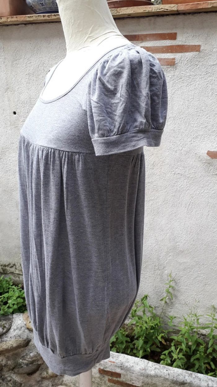 Robe courte ou tee-shirt au choix, coton gris - photo numéro 2