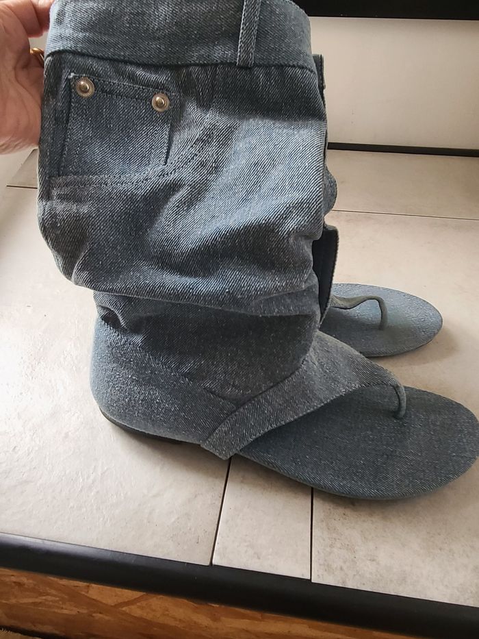 Tongs Jeans T.38 - photo numéro 3
