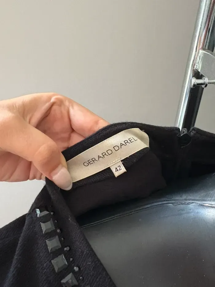 Robe noire détails en strass Gérard Darel 42 - photo numéro 6