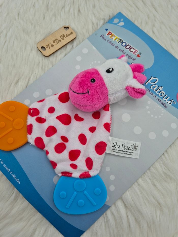 Doudou à mordre Girafe vache Les Patous Petipouce - photo numéro 2