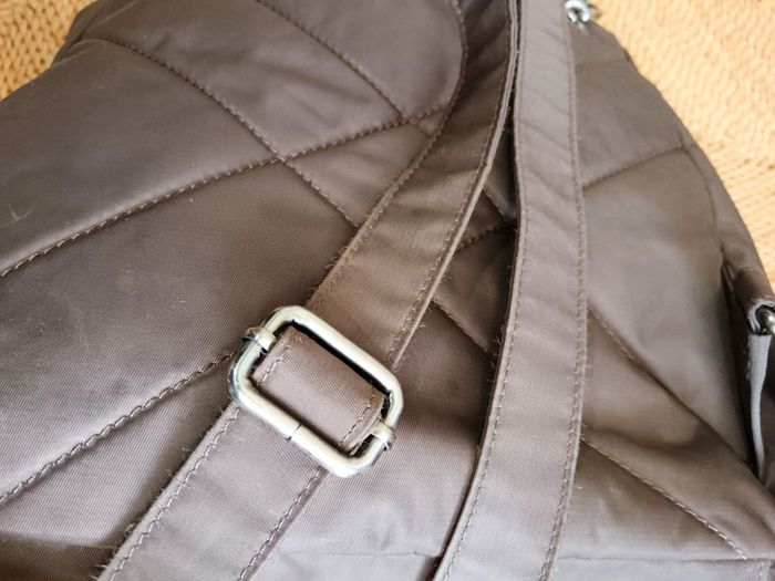 Lancaster | Sac à dos toile set cuir taupe - photo numéro 6