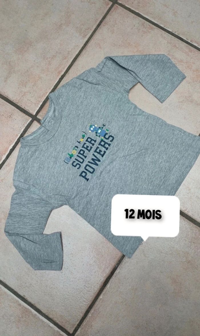 T-shirt ML vertbaudet Robot
