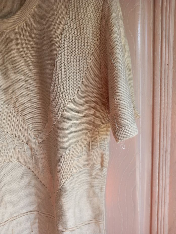 Tee-shirt beige en acrylique - photo numéro 3