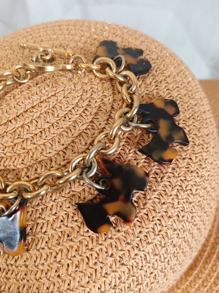 Agatha | Bracelet vintage Scottish terrier léopard