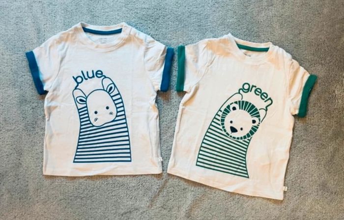 Lot 2 T shirt garçon, 12 mois, neuf