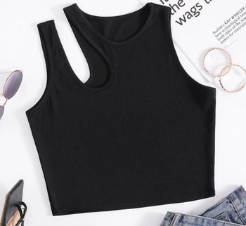 Top crop noire