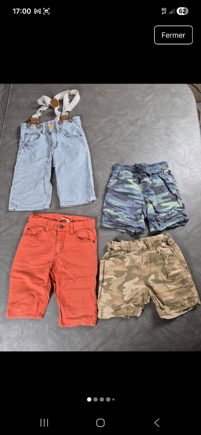 Lot 4 shorts / bermudas 6 ans marques variées tbe A61