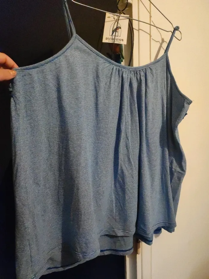 Tee shirt à rayures bleu et blanc - photo numéro 3