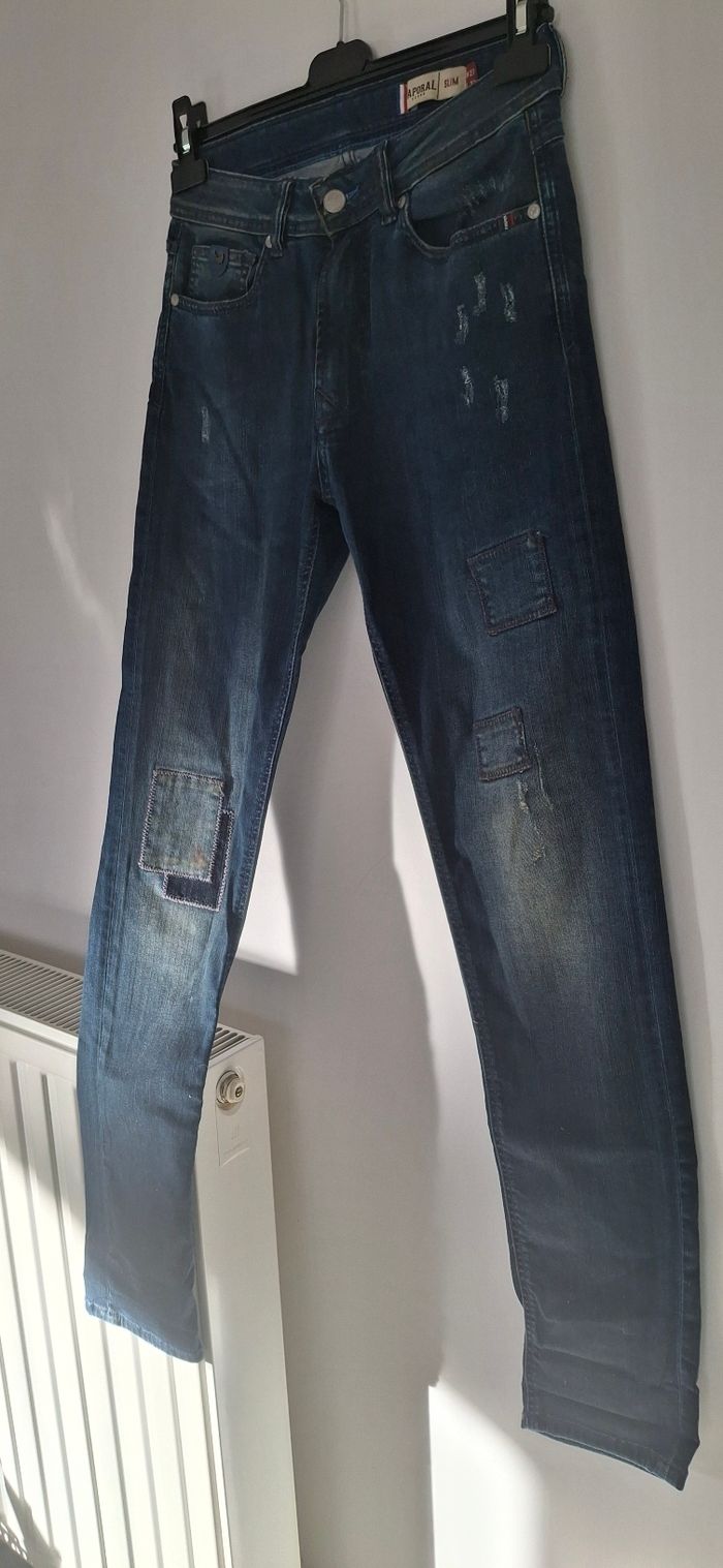 Jean homme Kaporal Slim Taille W27 L32 - Style Déchiré - Bon État - photo numéro 3