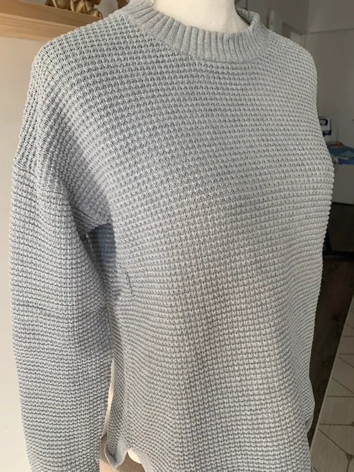 Pull gris maille relief – EDC by Esprit - photo numéro 2