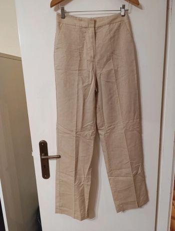 Patalon en lin Zara