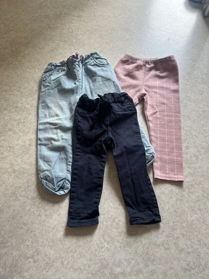 Lot de 3 pantalons filles 2 ans