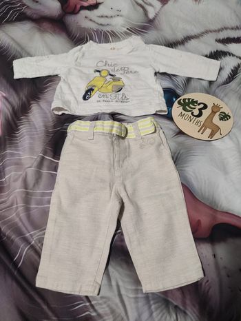 Ensemble t-shirt et pantalon scooter 3 mois