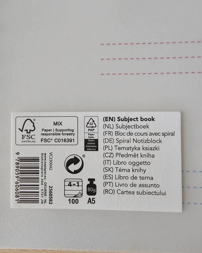 Bloc de cours avec spirale A5 - photo numéro 2