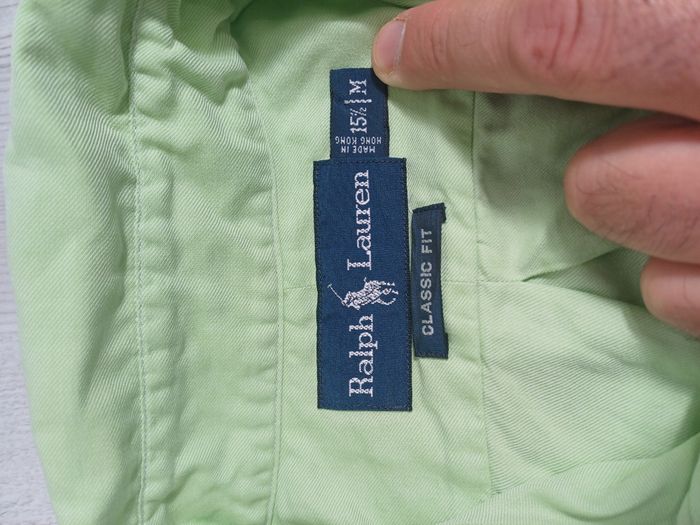 Chemise Ralph Laurent Classic Fit manche Longue / taille L / Verte / Très bon état - photo numéro 4