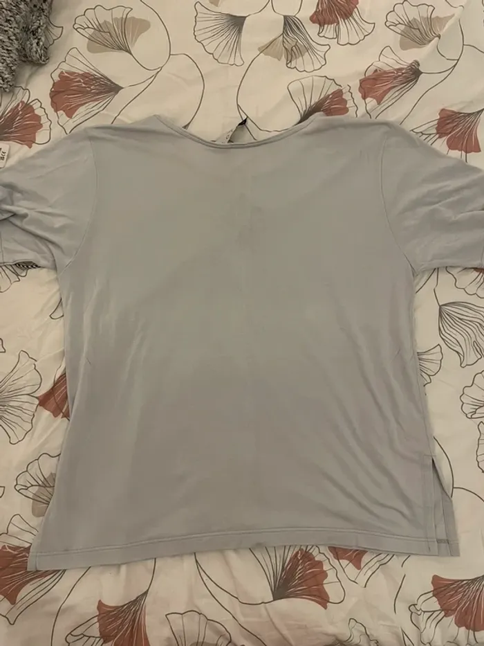 T-shirt bleu/gris - photo numéro 5